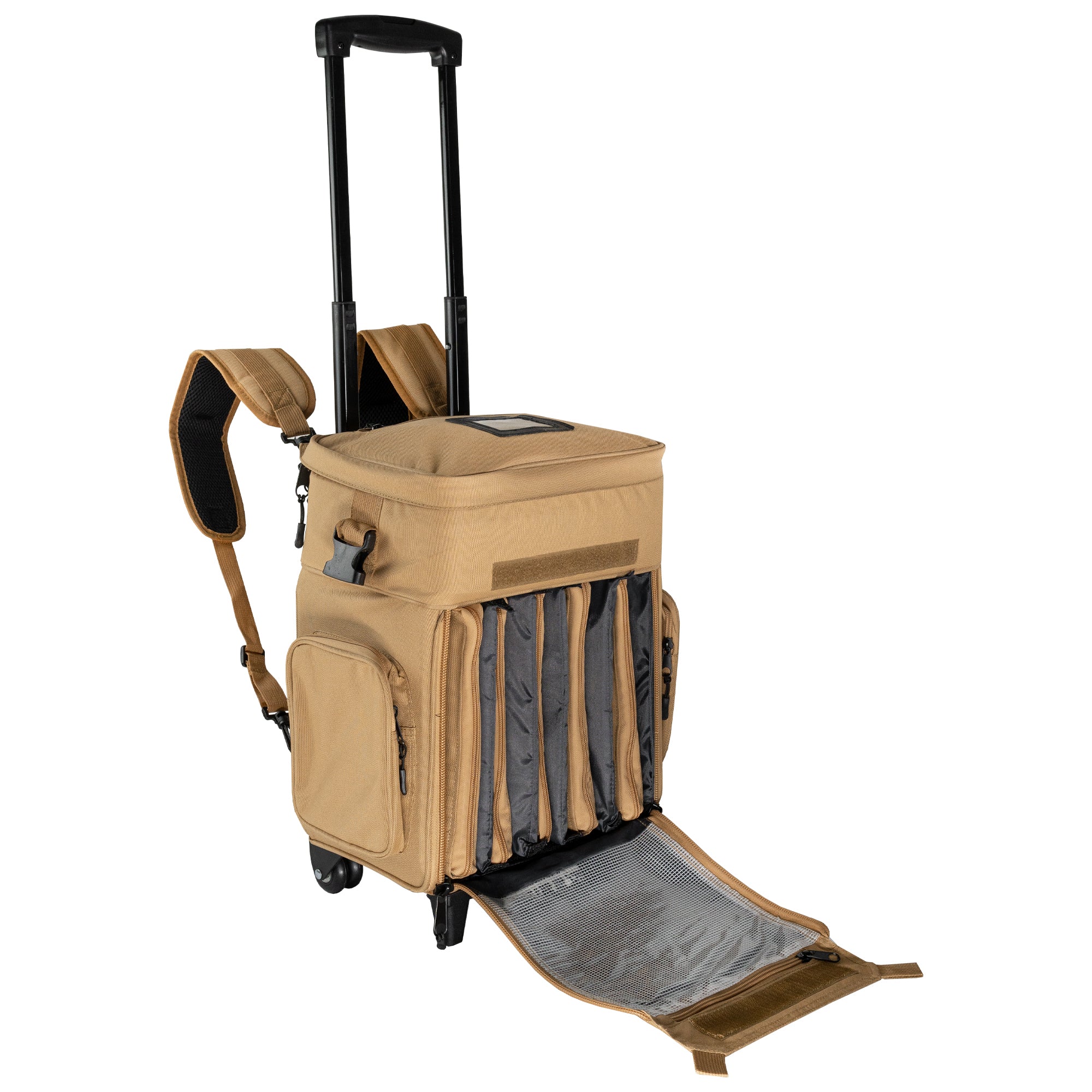 calissa tackle box Offshore Rolling Fishing with Wheels, Waterproof Fishing Backpack with Rod Holders Storage Bag Roller, Tackle Boxes are sold from abroad and may differ from local products Calissa Offshore Tackle: Blackstar